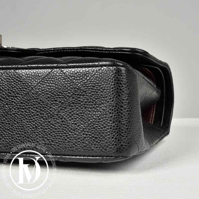 Sac Timeless médium cuir caviar noir - Chanel Sac Timeless médium cuir caviar noir - Chanel – Image 8