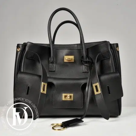 Accueil site seconde main de luxe,friperie de luxe,marque de luxe pas cher,seconde main vetement de luxe,friperie haut de gamme en ligne Sac Carry All Bel Air small en cuir noir - Balenciaga