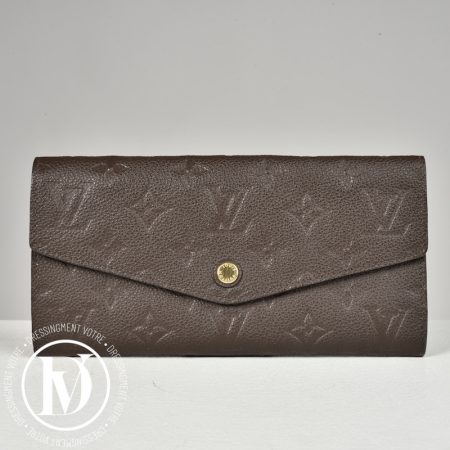 Portefeuille Sarah toile mono. empreinte marron - Louis Vuitton Dressingment Votre