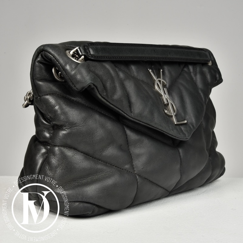 Sac Puffer small en cuir noir - Saint Laurent Sac Puffer small en cuir noir - Saint Laurent – Image 4