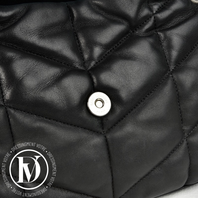 Sac Puffer small en cuir noir - Saint Laurent Sac Puffer small en cuir noir - Saint Laurent – Image 9