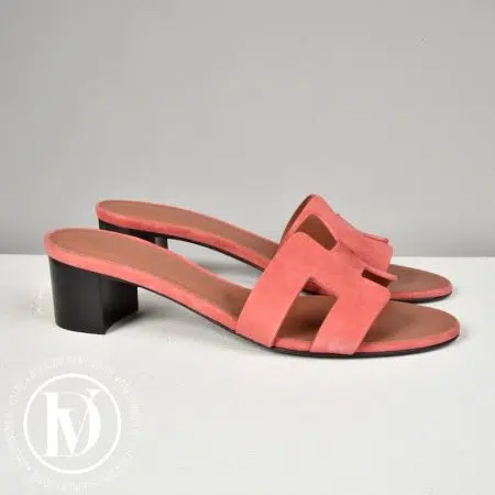 Mules Oasis chèvre Rouge Cinétique p.37,5 - Hermès