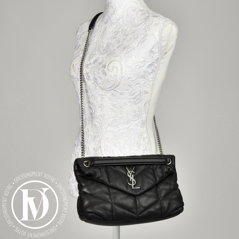 Sac Puffer small en cuir noir - Saint Laurent Sac Puffer small en cuir noir - Saint Laurent – Image 3