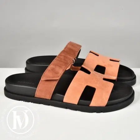 Sandales Chypre suède bicolore p.37,5 - Hermès