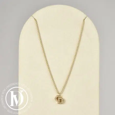 Collier CD strass en métal doré - Dior