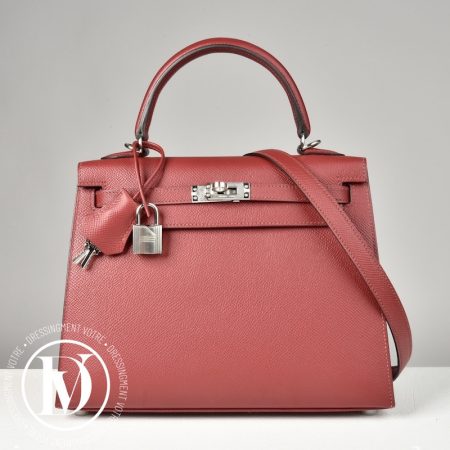 Sac Kelly 25 Epsom Rouge Grenat - Hermès Dressingment Votre