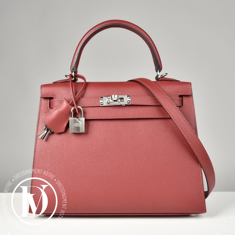 Sac Kelly 25 Epsom Rouge Grenat - Hermès Sac Kelly 25 Epsom Rouge Grenat - Hermès