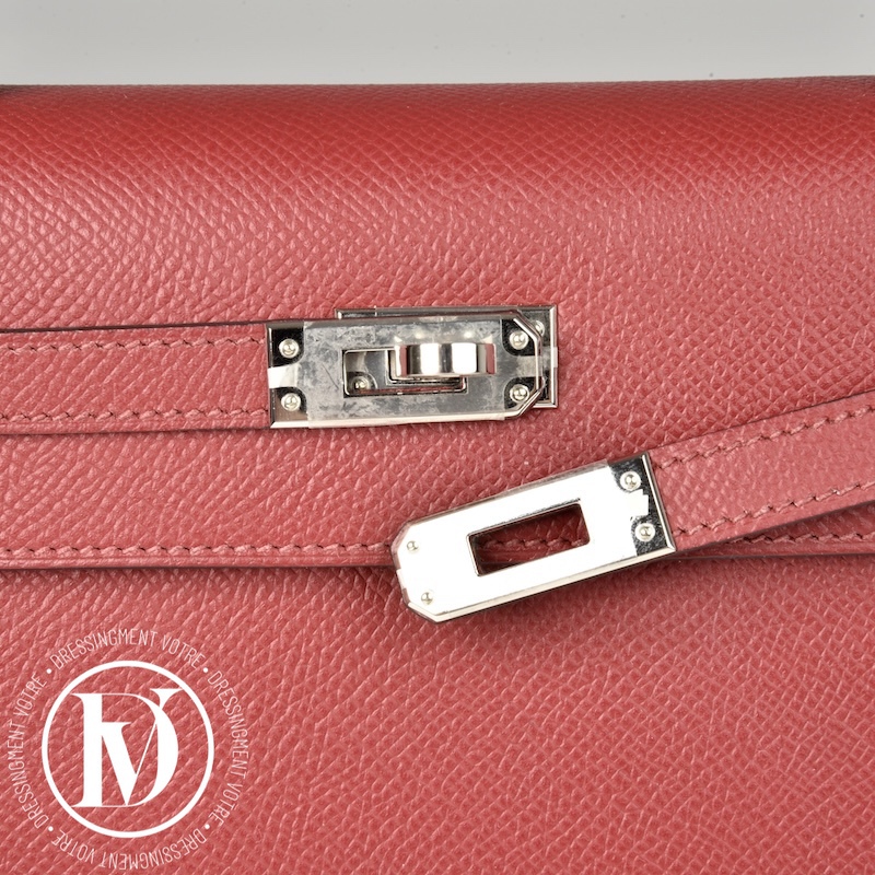 Sac Kelly 25 Epsom Rouge Grenat - Hermès Sac Kelly 25 Epsom Rouge Grenat - Hermès – Image 6