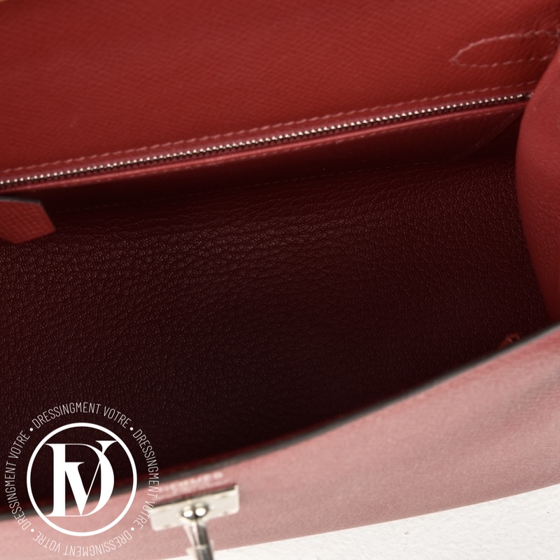 Sac Kelly 25 Epsom Rouge Grenat - Hermès Sac Kelly 25 Epsom Rouge Grenat - Hermès – Image 11