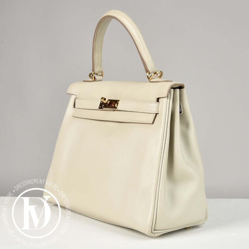 Sac Kelly 25 Swift Gris Perle - Hermès Sac Kelly 25 Swift Gris Perle - Hermès – Image 3