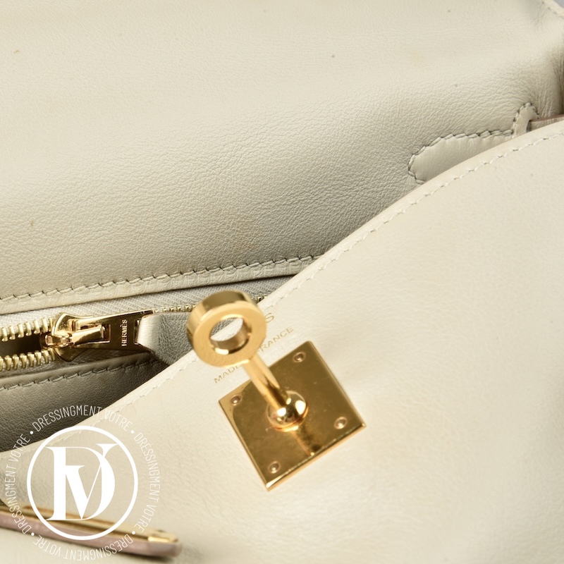 Sac Kelly 25 Swift Gris Perle - Hermès Sac Kelly 25 Swift Gris Perle - Hermès – Image 12