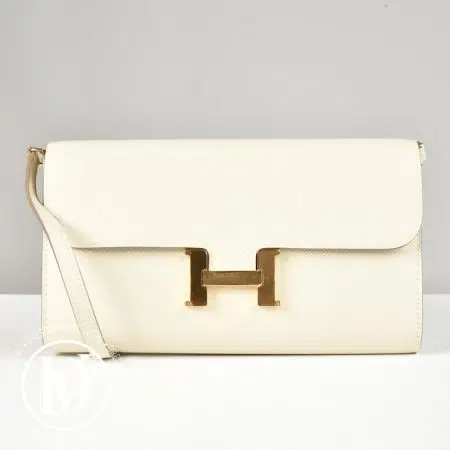 Constance to Go en cuir Epsom Craie - Hermès