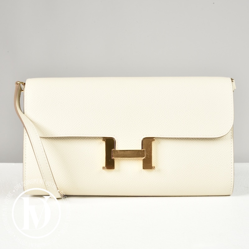 Constance to Go en cuir Epsom Craie - Hermès Constance to Go en cuir Epsom Craie - Hermès
