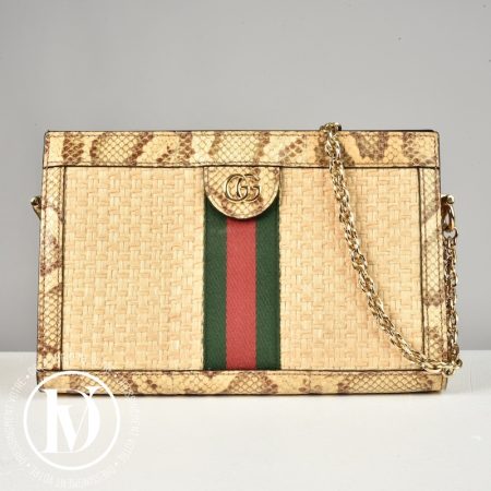 Sac Ophidia en raphia et python - Gucci Dressingment Votre