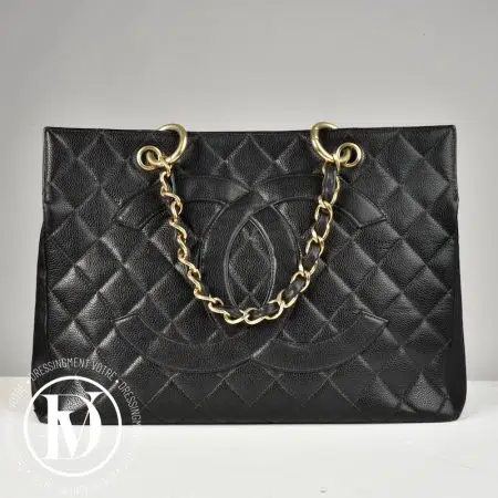 Cabas GST en cuir caviar noir - Chanel
