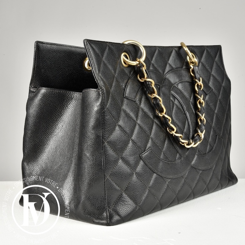 Cabas GST en cuir caviar noir - Chanel Cabas GST en cuir caviar noir - Chanel – Image 4