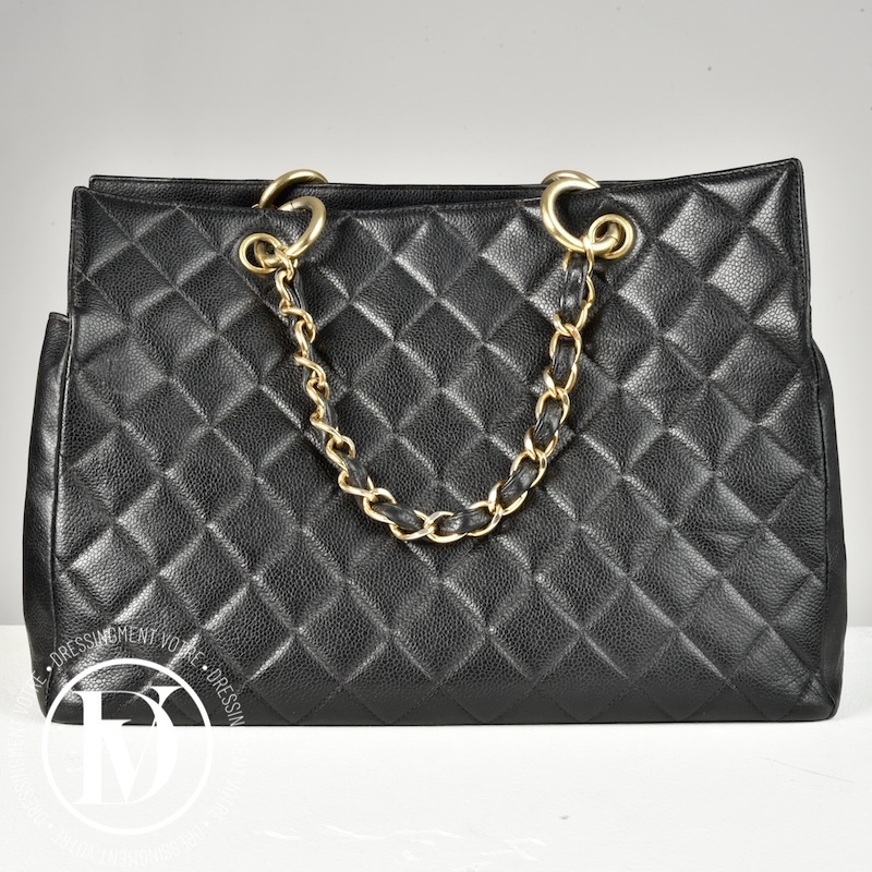 Cabas GST en cuir caviar noir - Chanel Cabas GST en cuir caviar noir - Chanel – Image 3