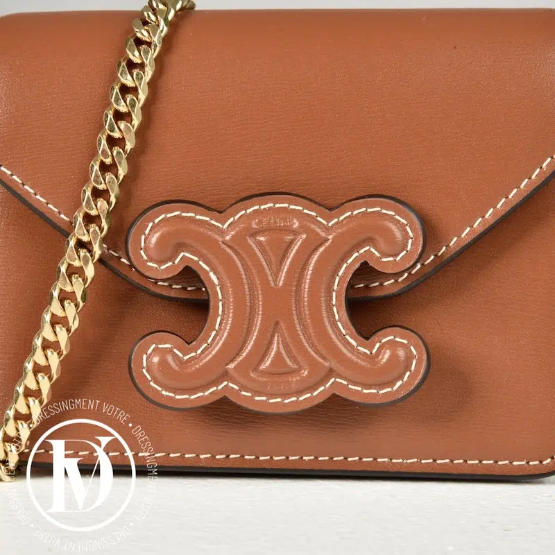 Mini sac Triomphe en cuir tan - Céline Mini sac Triomphe en cuir tan - Céline – Image 5
