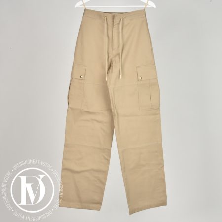 Pantalon cargo en coton beige t.34 - Céline