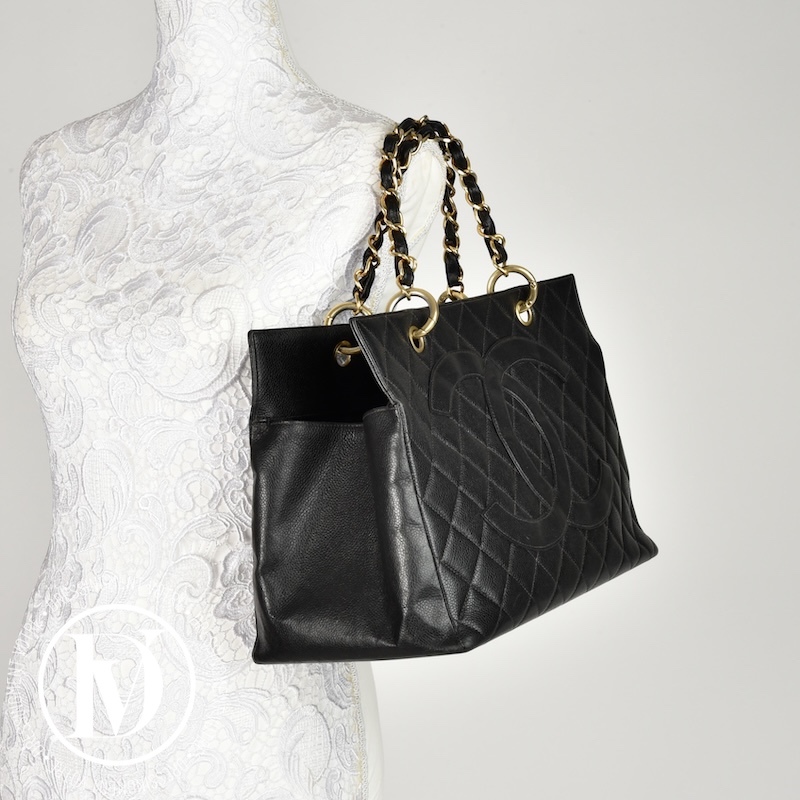 Cabas GST en cuir caviar noir - Chanel Cabas GST en cuir caviar noir - Chanel – Image 2