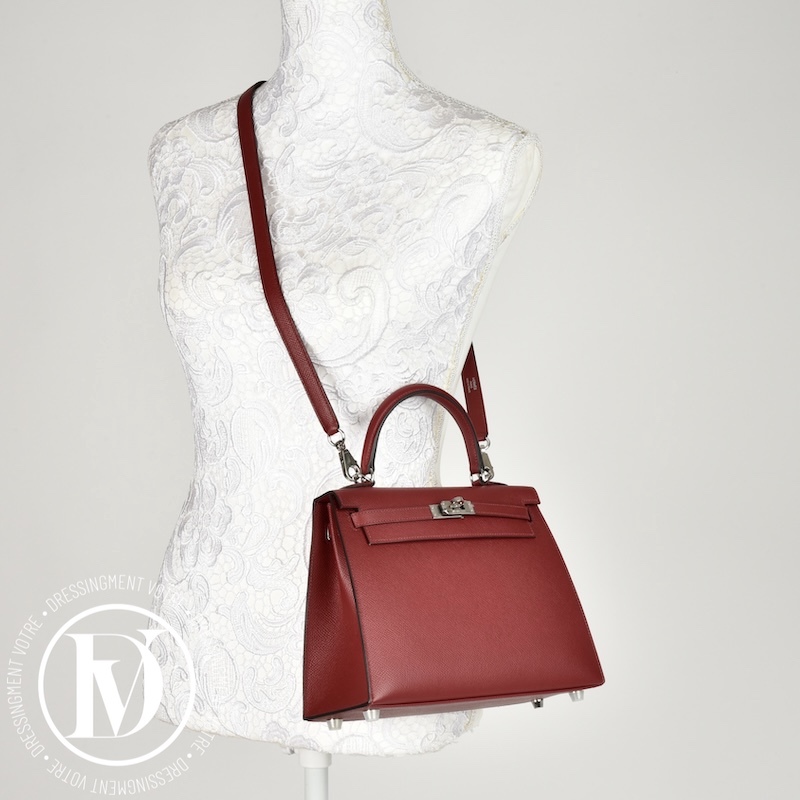 Sac Kelly 25 Epsom Rouge Grenat - Hermès Sac Kelly 25 Epsom Rouge Grenat - Hermès – Image 2