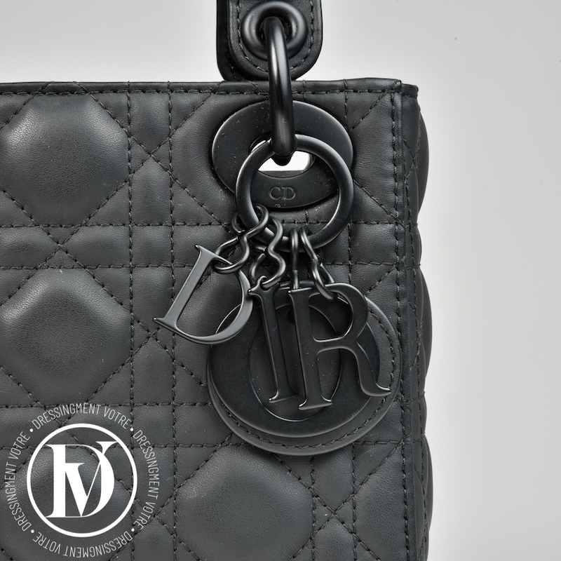 Mini Lady Dior en cuir ultramatte noir - Dior Mini Lady Dior en cuir ultramatte noir - Dior – Image 5