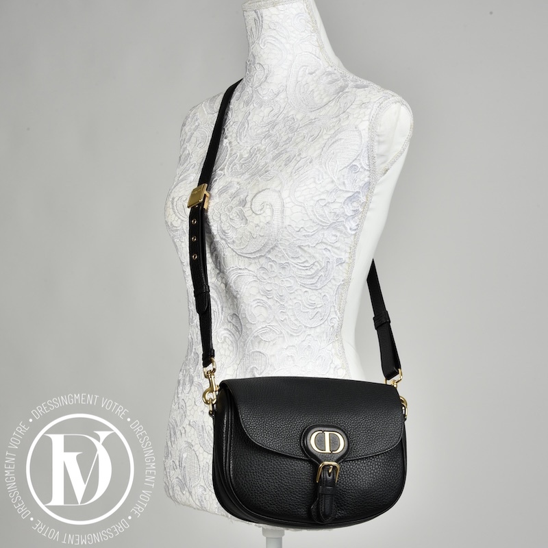 Sac Bobby médium en cuir grainé noir - Dior Sac Bobby médium en cuir grainé noir - Dior – Image 2