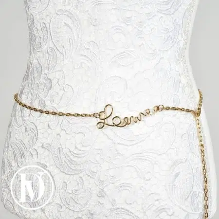 Ceinture ajustable en métal doré - Loewe